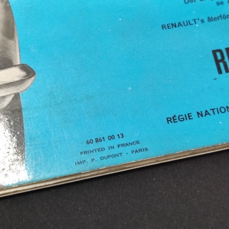 RENAULT Gordini Korning Och Skotsel N.E. 861 ES 1961 Sweden