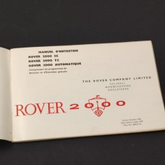ROVER 2000 Manuel d'Entretien Piece 4832 edizione 1966 Francese 2