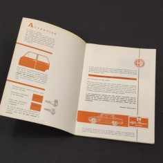 ALFA ROMEO Giulia 1300 Conduite et entretien 12/1964 2