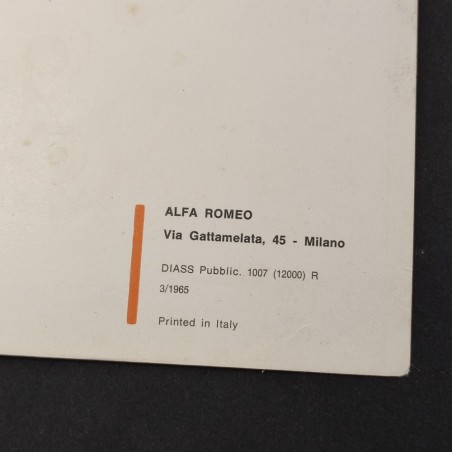 ALFA ROMEO Giulia 1300 Conduite et entretien 03/1965