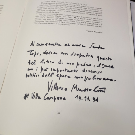 I grandi discorsi di Benito Mussolini Un uomo un popolo un'idea - fascismo RSI