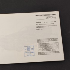 PORSCHE 924 Uso manutenzione 1982 Servizio assistenza parzialmente compilato 2