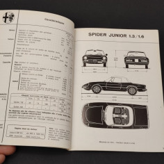 ALFA ROMEO Spider Junior 1.3/1.6 Conduite et entretien 05/1972 2
