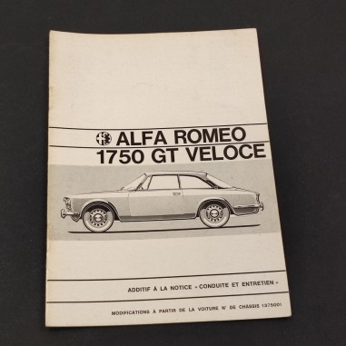 ALFA ROMEO 1750 GT Veloce Additif voiture de chassis 1375001