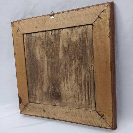 Scultura in osso Brusi Rinello su quadro in legno - Buono
