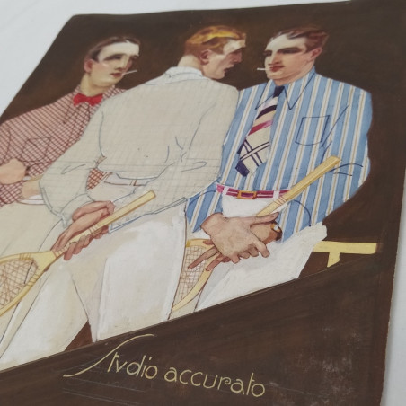 Cartoncino prepraratorio per manifesto pubblicitario Studio Accurato - Segni