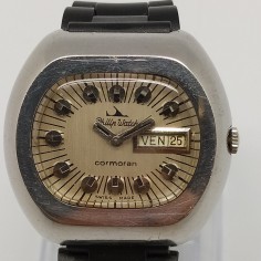 Orologio Philip Watch anni 70 usato automatico cinturino nero Buone condizioni 2