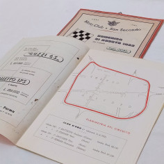 Programma e manifesto circuito motociclistico San Secondo 1952-53- Ingiallimenti 2
