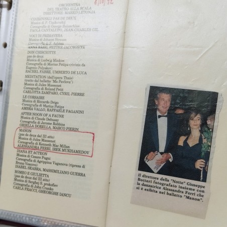 Album foto, autografi, lettere e articoli ballerina Ferri Alessandra - Buono