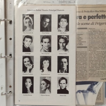 Album foto, autografi, lettere e articoli ballerina Ferri Alessandra - Buono