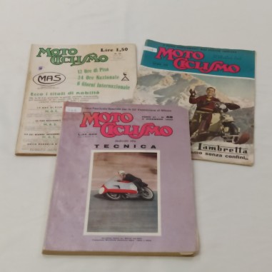 Lotto 3 riviste Moto Ciclismo 1931/1954/1955 Segni del tempo