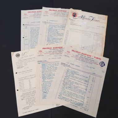 Lotto 6 fatture e lettere di ordinazione auto e cicli 1928-29-35-46