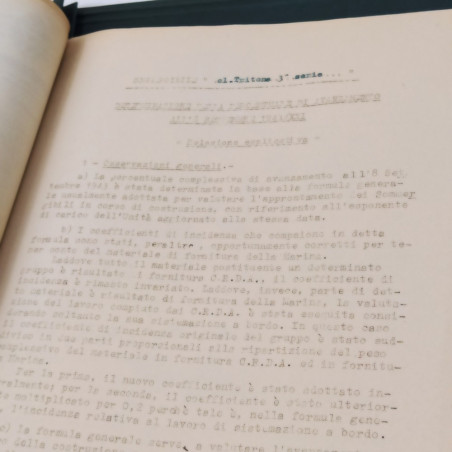 Verbale costruzione sommergibile Tritone Cantiere Monfalcone 1943 - Buono
