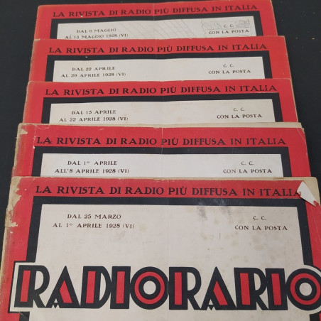 Lotto 10 riviste Radio Rario 1928 - Segni del tempo