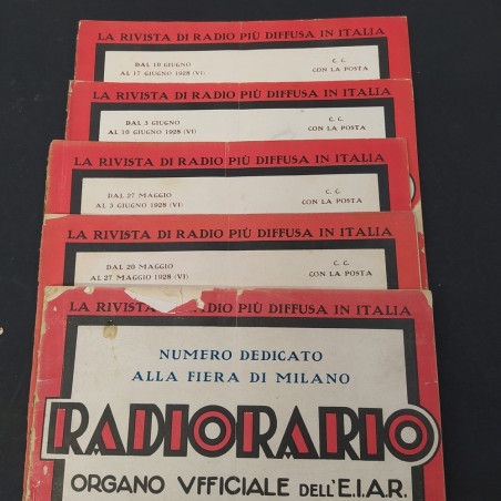 Lotto 10 riviste Radio Rario 1928 - Segni del tempo