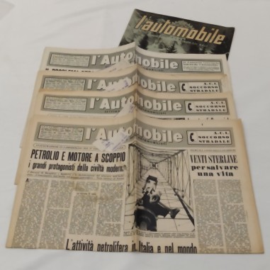 Lotto 5 riviste L’automobile anni 1939-54-55 - Ingiallimenti