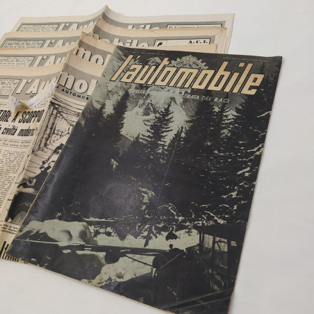 Lotto 5 riviste L’automobile anni 1939-54-55 - Ingiallimenti