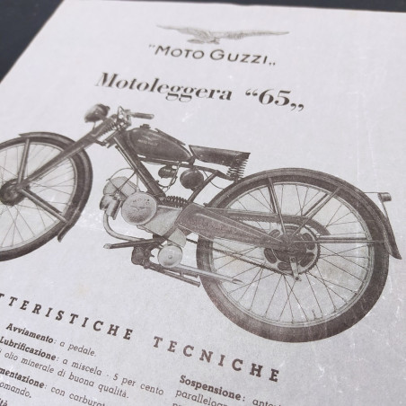 Lotto 3 opuscoli moto MAS, Merlini, Moto Guzzi - Segni del tempo