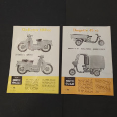 Lotto 2 opuscoli Moto Guzzi Galletto 192, Dingotre 49 - Buone condizioni
