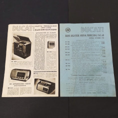 Lotto 2 opuscoli radio ricevitori Ducati 1947-48 - Segni del tempo