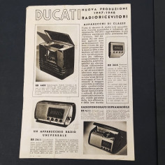 Lotto 2 opuscoli radio ricevitori Ducati 1947-48 - Segni del tempo 2