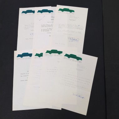 Lotto 7 lettere Autorama a Zagari una firmata Sabbatini 1959 - Ingiallimenti