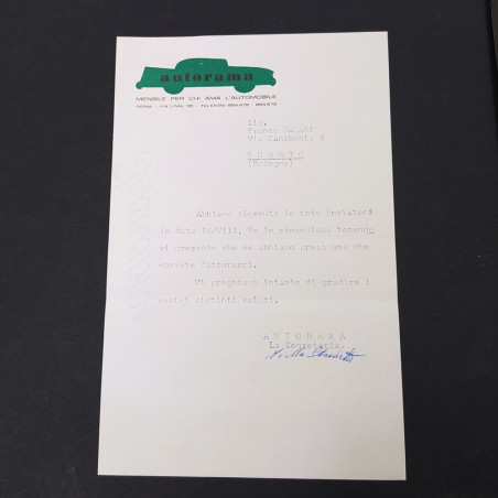 Lotto 7 lettere Autorama a Zagari una firmata Sabbatini 1959 - Ingiallimenti