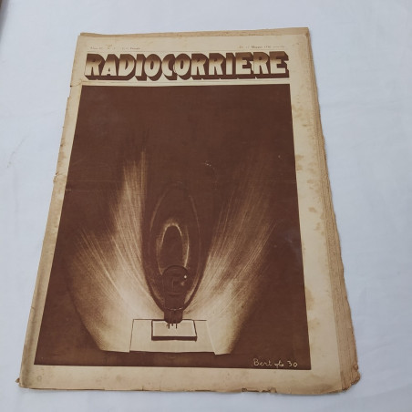 Lotto 6 numeri settimanale Radiocorriere 1930 - Ingiallimenti e macchie