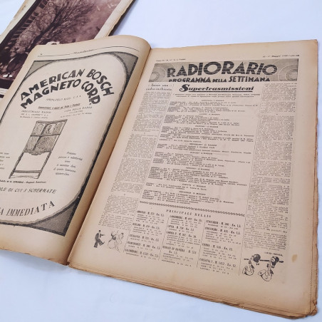 Lotto 6 numeri settimanale Radiocorriere 1930 - Ingiallimenti e macchie