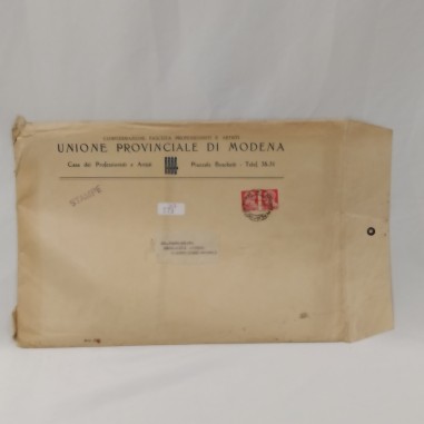 Relazione Unione fascista dei professionisti Modena 1939 - Ingiallimenti