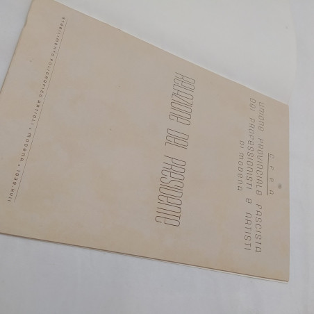 Relazione Unione fascista dei professionisti Modena 1939 - Ingiallimenti