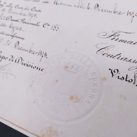 Lotto 4 diplomi, decreti annate varie 1878, 1876, 1917 - Ingiallimenti