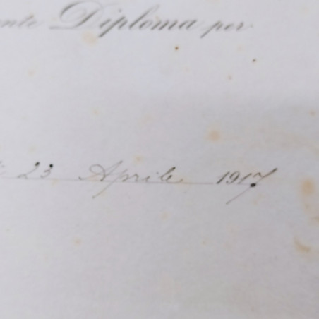 Lotto 4 diplomi, decreti annate varie 1878, 1876, 1917 - Ingiallimenti