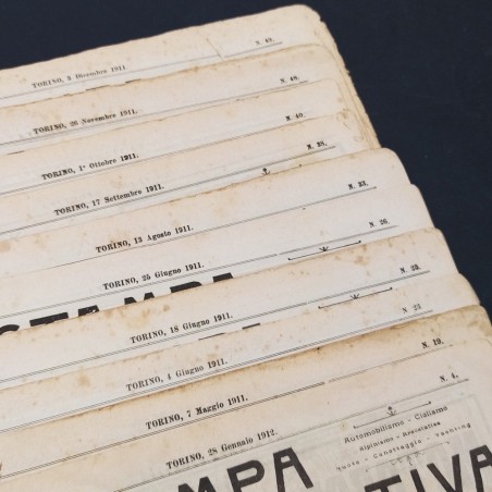 Lotto 12 riviste La stampa sportiva  1911/12 - Segni del tempo
