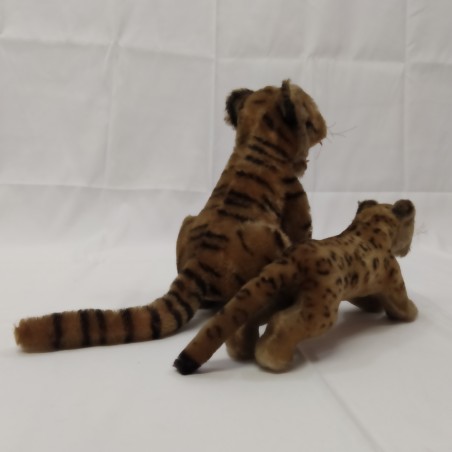 Giocattoli peluche tigrotto e ghepardo anni '20 Steiff - Segni del tempo