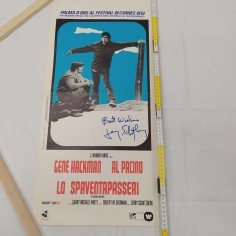 Manifesto film Lo Spaventapasseri con autografo Jerry Schatzberg - Pieghe
