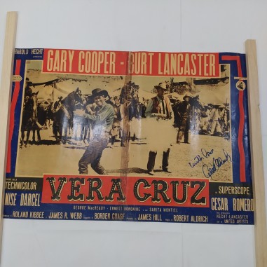 Manifesto film Vera Cruz 1960 con autografo - Segni del tempo