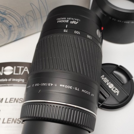 Ottica fotografica obiettivo zoom Minolta 75/300 AF usato pari nuovo