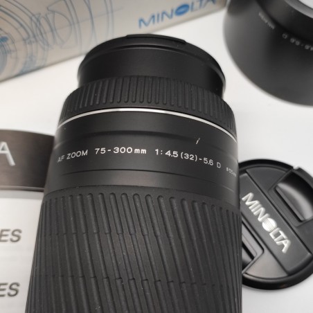 Ottica fotografica obiettivo zoom Minolta 75/300 AF usato pari nuovo
