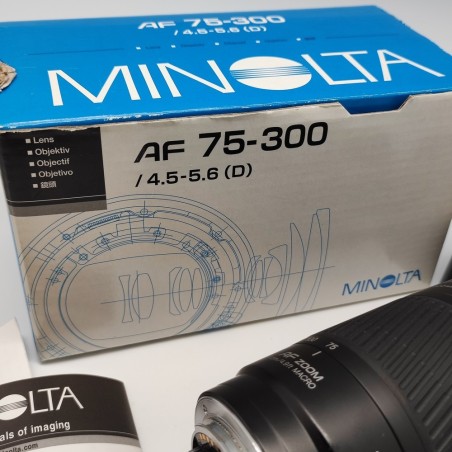 Ottica fotografica obiettivo zoom Minolta 75/300 AF usato pari nuovo
