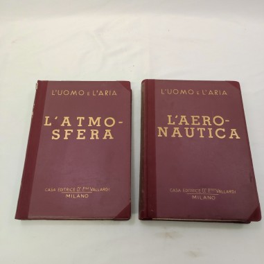 Lotto di 2 volumi "L’uomo e l’aria" anno 1939