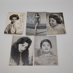 Lotto di 5 fotografie autografate attrici anni 60 2