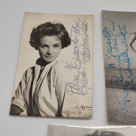 Lotto di 5 fotografie autografate attrici anni 60