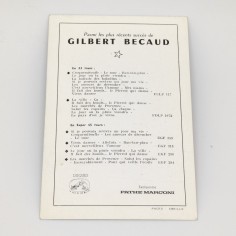 Cartolina autografata in originale da Gilbert Becaud 2