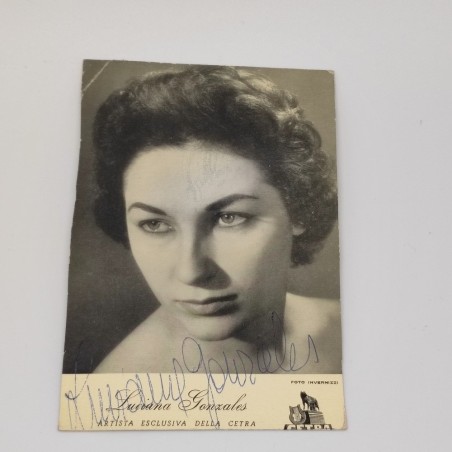 Cartolina Fonit Cetra autografa Luciana Gonzalez