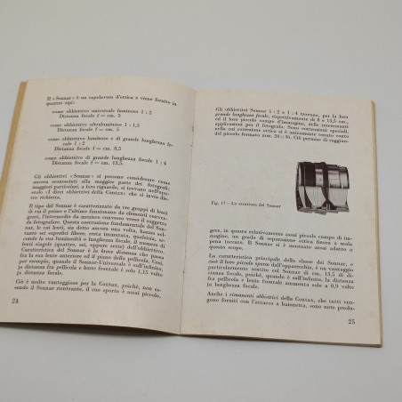 Libretto opuscolo macchina fotografica Contax anni 30