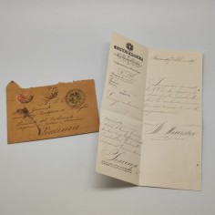 Busta con licenza mIlitare per il Gen. Taffini d'Acceglio anno 1897