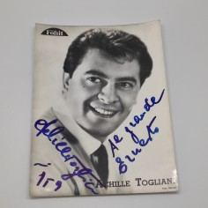 ACHILLE TOGLIANI foto in formato 17x23 con dedica e autografo