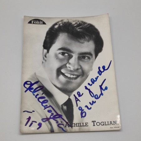 ACHILLE TOGLIANI foto in formato 17x23 con dedica e autografo