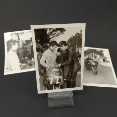 Accuulo di 11 fotografie in bianco e nero tema motociclismo anni 60/70 2